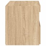vidaXL Table de chevet avec lumières LED chêne sonoma 50x40x45 cm