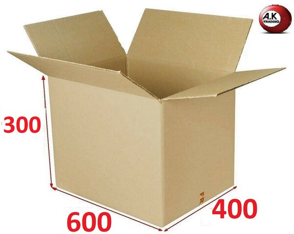 Lot de 10 boîtes carton emballage caisse carton 600 x 400 x 300 mm double canelure solide norme galia a9
