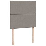 vidaXL Sommier à lattes de lit avec matelas Taupe 90x190 cm Tissu