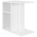 vidaXL Table d'appoint Blanc 50x30x50 cm Bois d’ingénierie