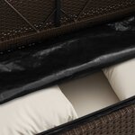 vidaXL Banc de jardin avec coussins marron résine tressée