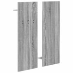 vidaXL Porte-manteau mural avec étagère Gris Sonoma 70 x 10 x 90 cm