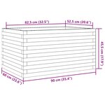 vidaXL Jardinière 90x60x45 5 cm bois massif de douglas
