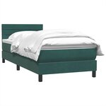 vidaXL Sommier à lattes de lit et matelas vert foncé 80x220 cm velours