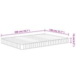 vidaXL Matelas en mousse moyennement doux 140x200 cm