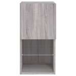 vidaXL Meubles TV avec lumières LED 2 Pièces sonoma gris 30 5x30x60 cm
