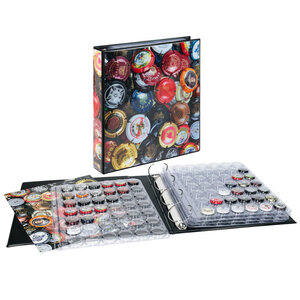 Album de collection pour 210 capsules de champagne.