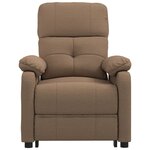 vidaXL Fauteuil électrique de massage Marron Tissu
