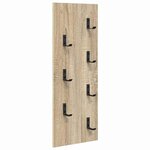 vidaXL Porte-manteau mural Montage mural Chêne Sonoma 30 x 1 5 x 80 cm