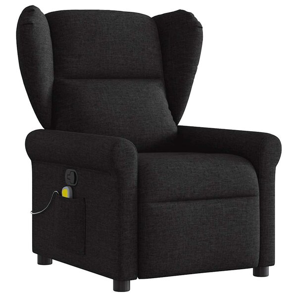 vidaXL Fauteuil de massage inclinable Noir Tissu
