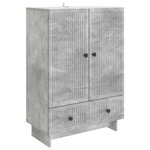 vidaXL Buffet Gris Béton 66 x 34 5 x 95 cm Bois d’ingénierie