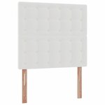 VidaXL Lit ottoman avec matelas blanc 100x200 cm similicuir
