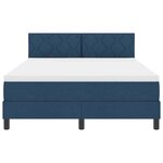 vidaXL Lit à ressorts avec matelas Bleu 140 x 200 cm tissu