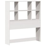 vidaXL Lit bibliothèque sans matelas blanc 90x190cm bois de pin massif