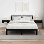 vidaXL Table de chevet 2 Pièces Chêne noir 40 x 31 x 15 cm