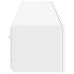 vidaXL Meubles TV muraux avec lumières LED 2 Pièces blanc 80x35x31 cm