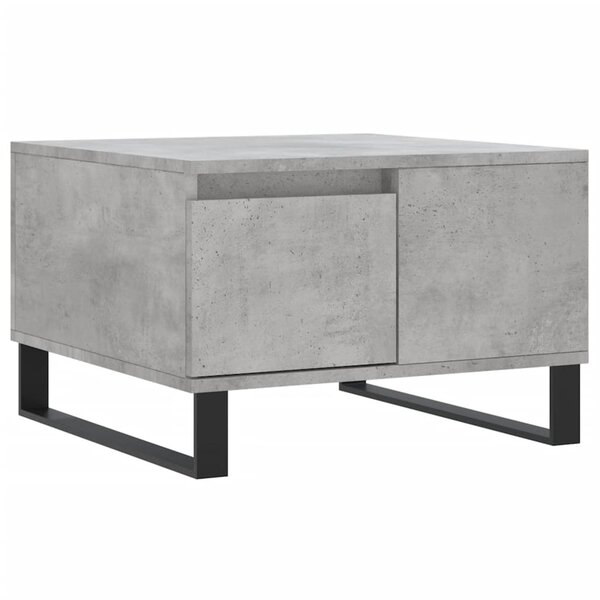 vidaXL Table basse gris béton 55x55x36 5 cm bois d'ingénierie