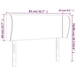 vidaXL Tête de lit avec oreilles Cappuccino 83x23x78/88 cm Similicuir