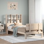vidaXL Lit bibliothèque sans matelas 100x200 cm bois massif de pin
