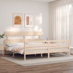 vidaXL Cadre de lit sans matelas bois massif