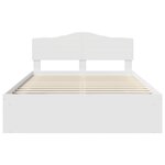 vidaXL Cadre de lit Blanc 140 x 200 cm Bois de pin massif