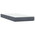 vidaXL Sommier à lattes de lit et matelas et LED gris foncé 80x220 cm velours
