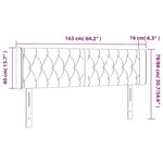 vidaXL Tête de lit à LED Vert foncé 163x16x78/88 cm Velours