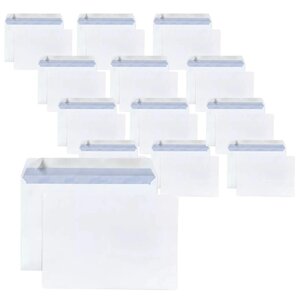 15 enveloppes blanches en papier 80 g - 16 2 x 22 9 cm