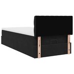 vidaXL Cadre de lit ottoman avec matelas noir 90x190 cm velours