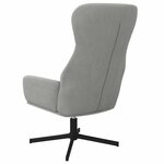 vidaXL Chaise de relaxation Gris clair Velours