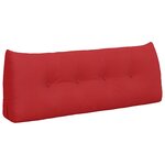vidaXL Coussin de Dos Rouge 120 x 24 x 50 cm tissu