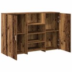 vidaXL Bureau de réception vieux bois 155x50x103 5cm bois d'ingénierie