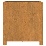 vidaXL Jardinières avec pieds 2 Pièces Rouillé 49x47x50 cm Acier corten