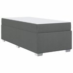 vidaXL Cadre de lit Gris foncé 100 x 200 cm tissu