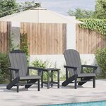 vidaXL Mobilier de jardin lounge 3 Pièces Gris clair 38 x 38 x 46 cm
