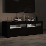 vidaXL Meuble TV avec lumières LED noir 120x35x40 cm