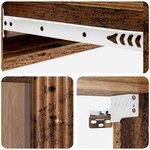vidaXL Table d'appoint murale Bois ancien 87 5 x 34 5 x 17 cm