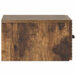 vidaXL Cabinet de chevet mural 2 Pièces Chêne fumé 34 5 x 33 x 20 cm