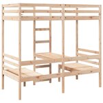 vidaXL Lit mezzanine avec bureau et chaises 90x200 cm pin massif