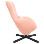Chaise Œuf vidaXL en Tissu Bouclé Rose