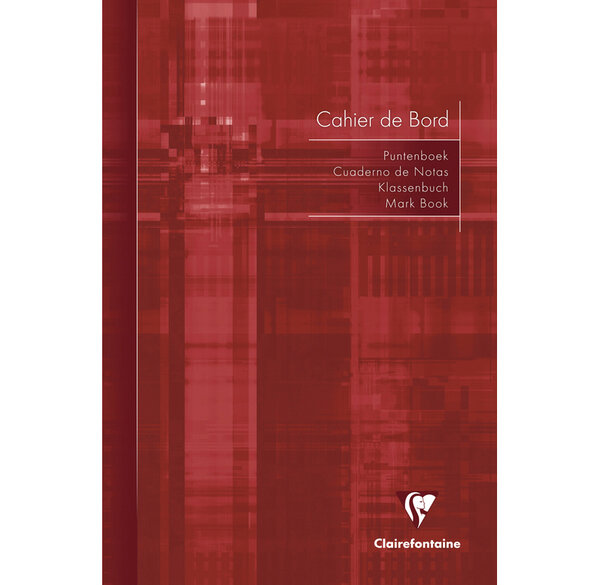Cahier de bord 7 classes piqué Int'l 21x29 7 72 pages Coloris Aléatoire CLAIREFONTAINE