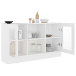 vidaXL Armoire à vitrine Blanc 120x30 5x70 cm Bois d'ingénierie