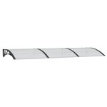 vidaXL Auvent de porte Noir 300x100 cm Polycarbonate