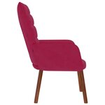 vidaXL Chaise de relaxation Rouge bordeaux Velours