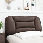 vidaXL Coussin de tête de lit Hvar marron 80 cm similicuir