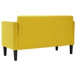 vidaXL Canapé deux places Jaune 111 cm Velours