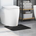 vidaXL Tapis de bain Gris foncé 50 x 50 cm Polypropylène