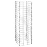 vidaXL Lits surélevés en gabion 3 Pièces 30x30x100 cm Fer