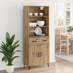 vidaXL Haut Armoire avec tiroir Chêne artisanal 69 5 x 34 x 180 cm