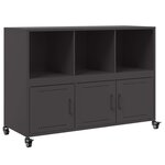 vidaXL Buffet noir 100 5x39x72 cm acier